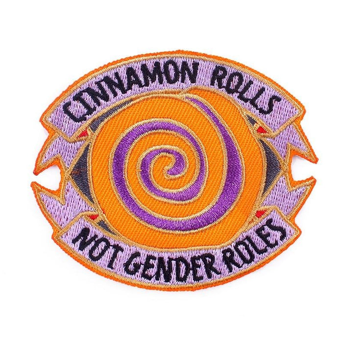 'Cinnamon Rolls, Not Gender Roles' Embroidered Patch