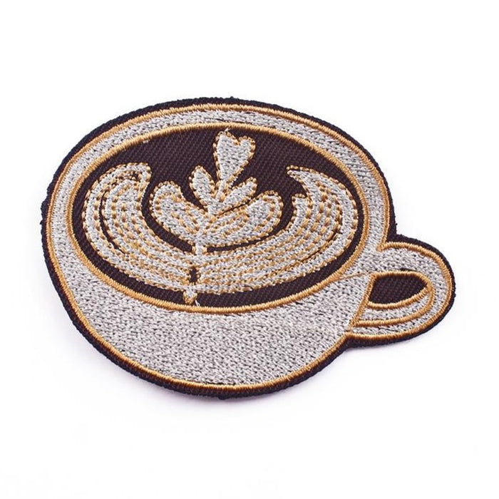 Luminous Coffee Art Embroidered Patch