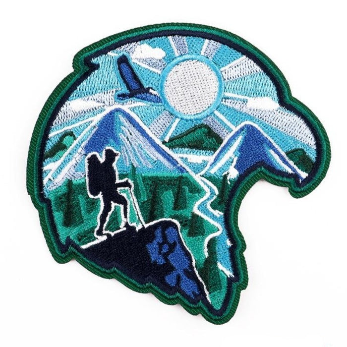 Travel 'Hiking | Eagle Shaped' Embroidered Patch