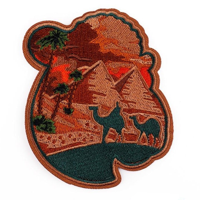 Travel 'Pyramids | Camel Shaped' Embroidered Patch