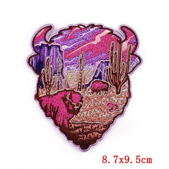 Travel 'Wilderness | Bull Shaped' Embroidered Patch
