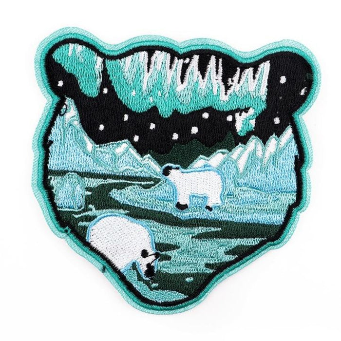 Travel 'Glaciers | Polar Bear Shaped' Embroidered Patch