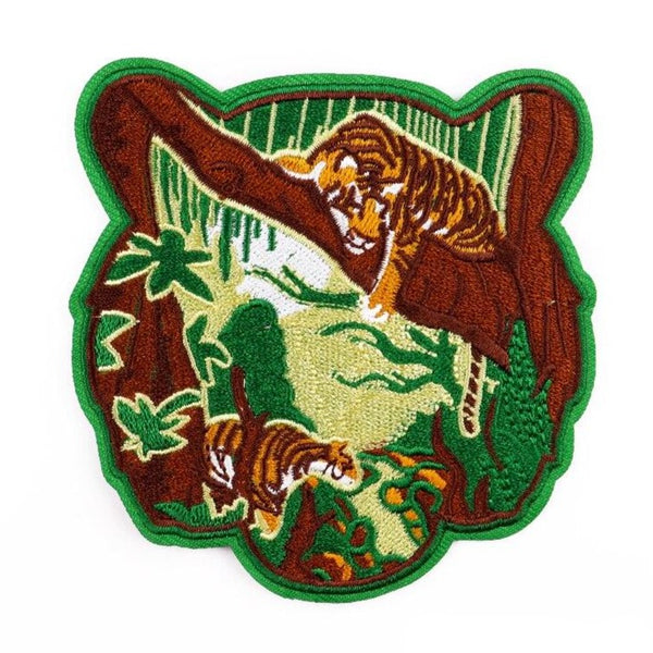 Travel 'Jungle | Tiger Shaped' Embroidered Patch