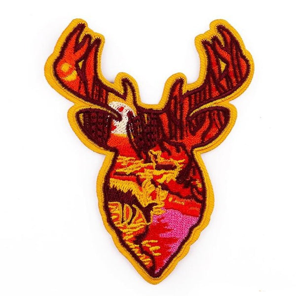 Travel 'Stream | Deer Shaped' Embroidered Patch