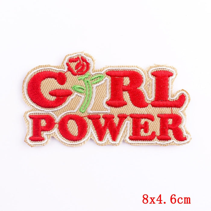 Girl Power 'Rose' Embroidered Patch