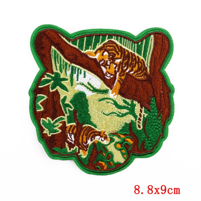 Travel 'Jungle | Tiger Shaped' Embroidered Patch