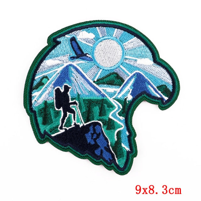 Travel 'Hiking | Eagle Shaped' Embroidered Patch