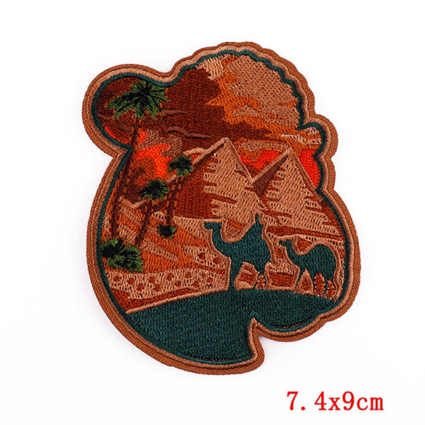 Travel 'Pyramids | Camel Shaped' Embroidered Patch