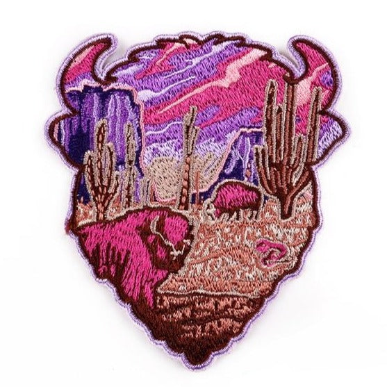 Travel 'Wilderness | Bull Shaped' Embroidered Patch