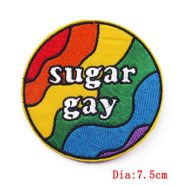 LGBT Pride 'Sugar Gay' Embroidered Patch
