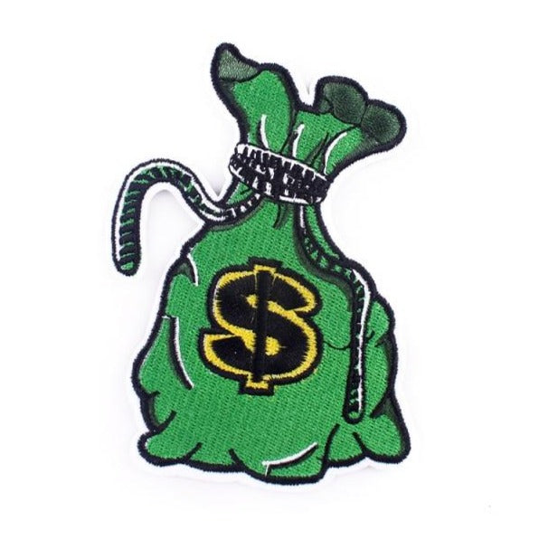 Green Money Bag Embroidered Patch