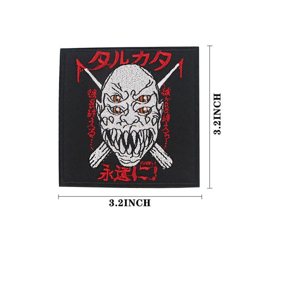 Japanese Demon 'Four Eyes Monster' Embroidered Patch