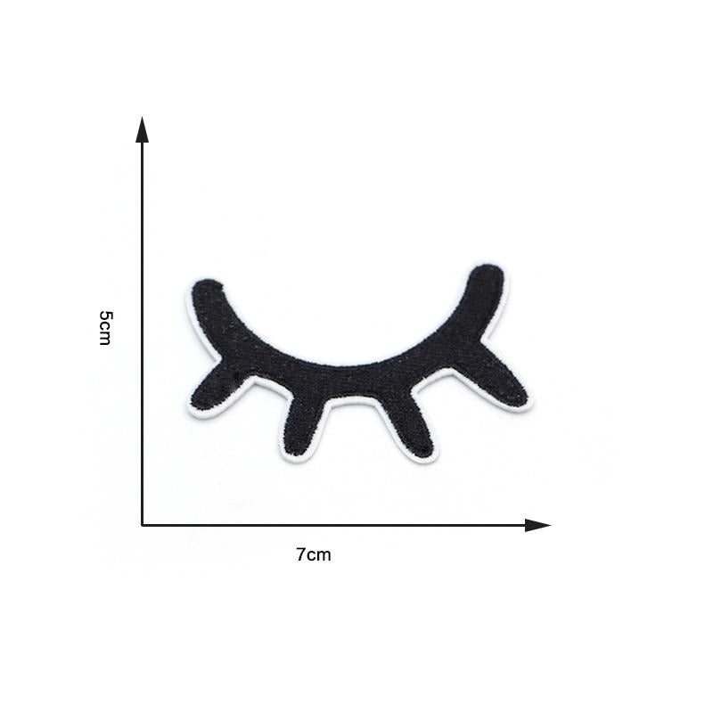 Cute Wink Eyelashes Embroidered Patch