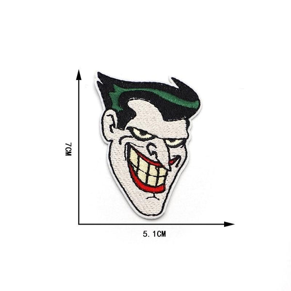 Joker 'Comic Face' Embroidered Patch