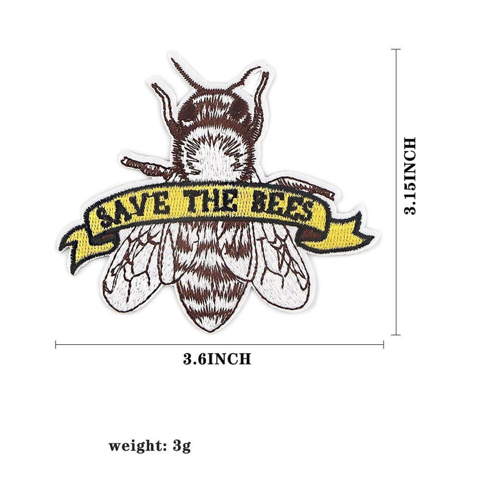 Bee 'Save the Bees' Embroidered Patch
