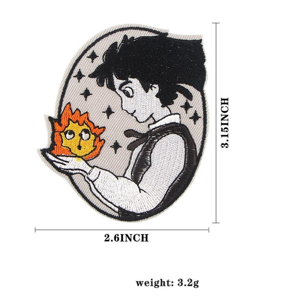 Howl's Moving Castle 'Young Howl and Calcifer' Embroidered Patch