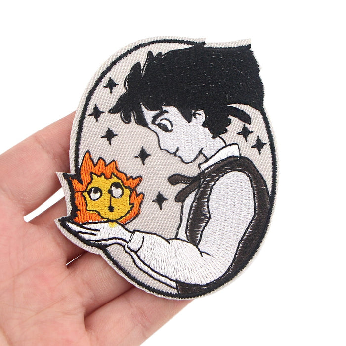 Howl's Moving Castle 'Young Howl and Calcifer' Embroidered Patch