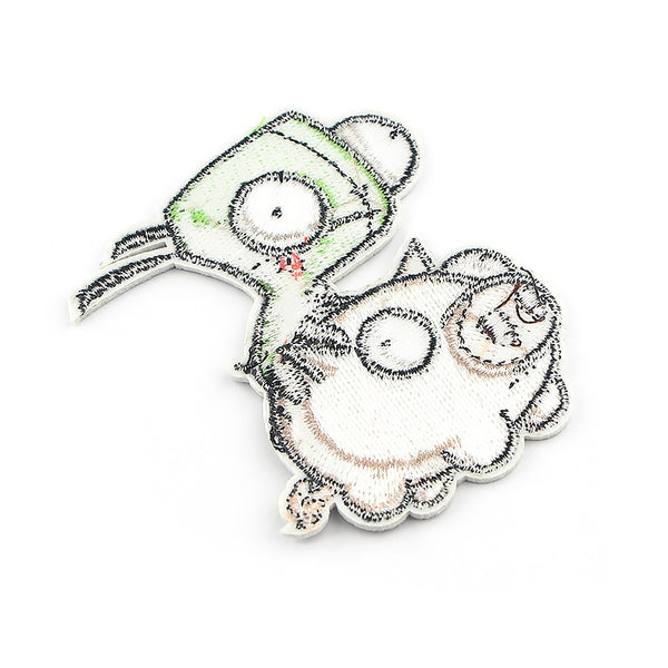 Invader Zim 'Gir on Pig' Embroidered Patch