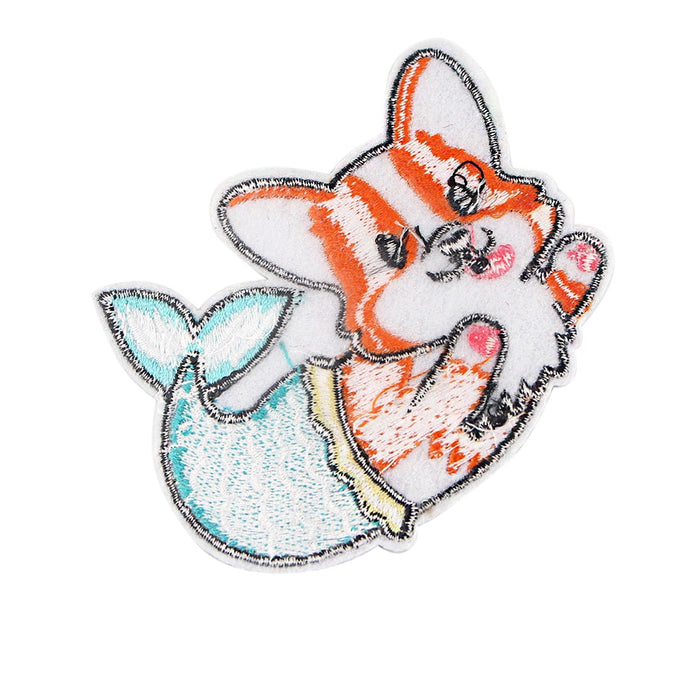 Cute 'Shiba | Mermaid' Embroidered Patch