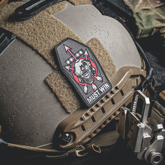 Military Tactical 'MUST WIN' Embroidered Velcro Patch