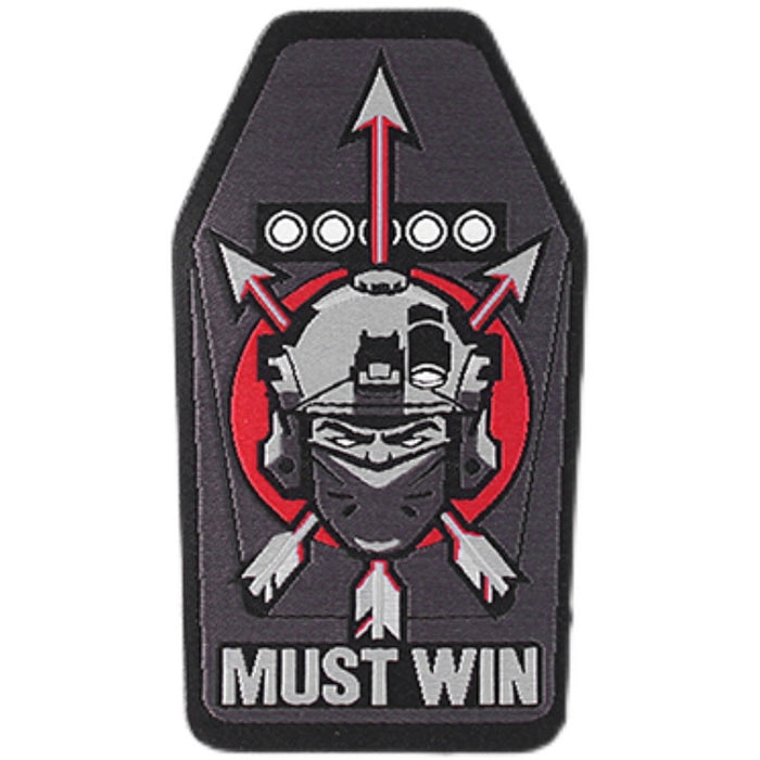 Military Tactical 'MUST WIN' Embroidered Velcro Patch