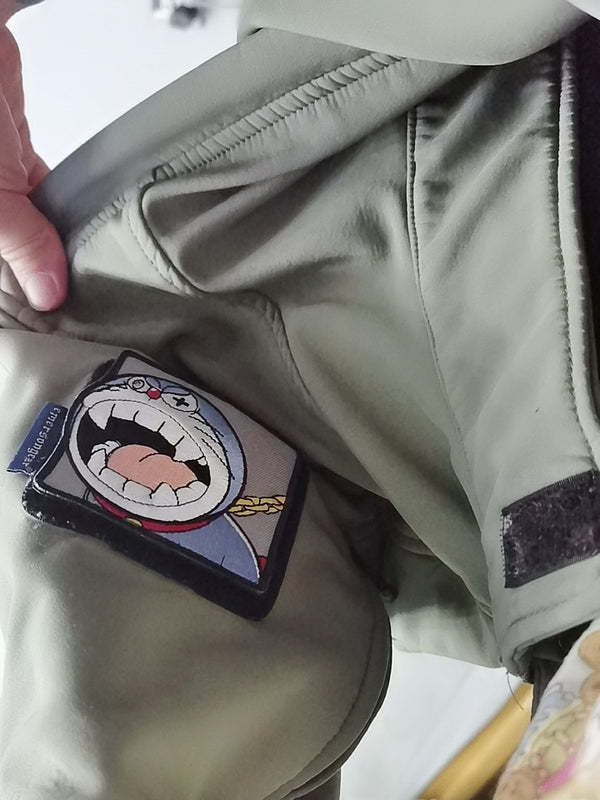 Doraemon 'Unhinged' Embroidered Velcro Patch