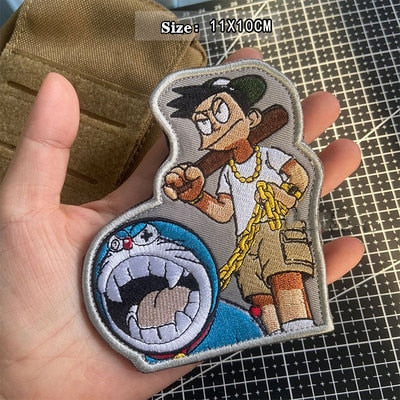 Doraemon 'Unhinged | Angry Suneo' Embroidered Velcro Patch