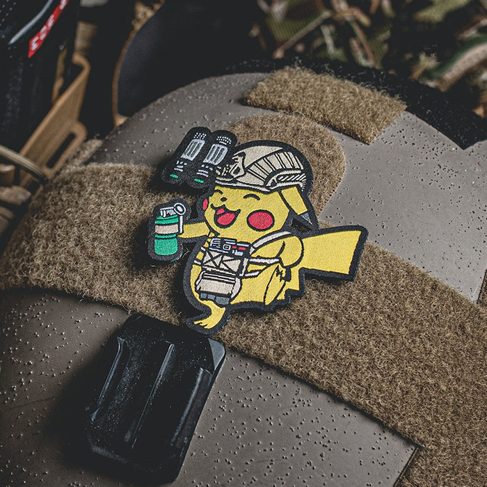 Pokemon 'Operator | Tactical | Pikachu' Embroidered Velcro Patch