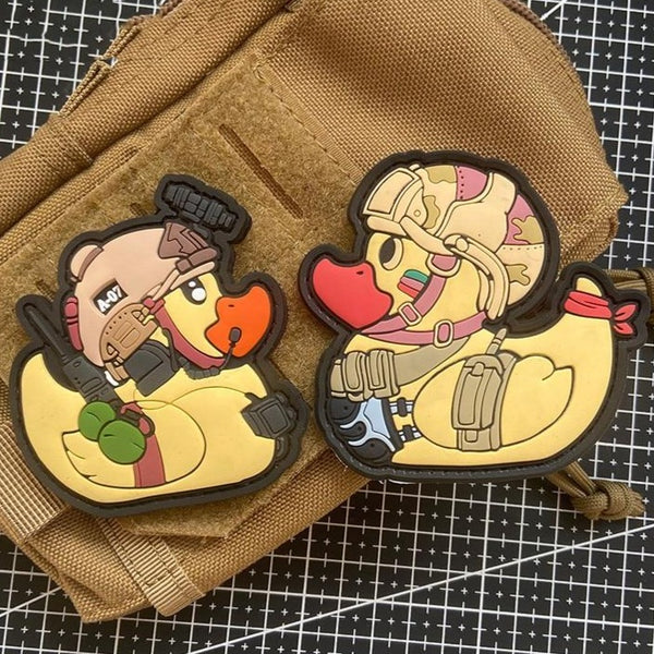 Cute Tactical Ducks Set PVC Rubber Velcro Patch