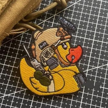 Cute Tactical Duck '1.0' Embroidered Patch