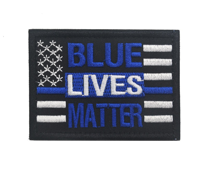 Blue Lives Matter Embroidered Velcro Patch