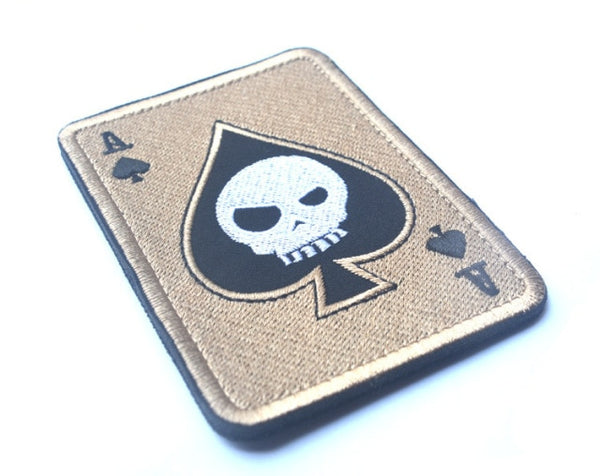 Ace of Spades 'Half Skull' Embroidered Velcro Patch