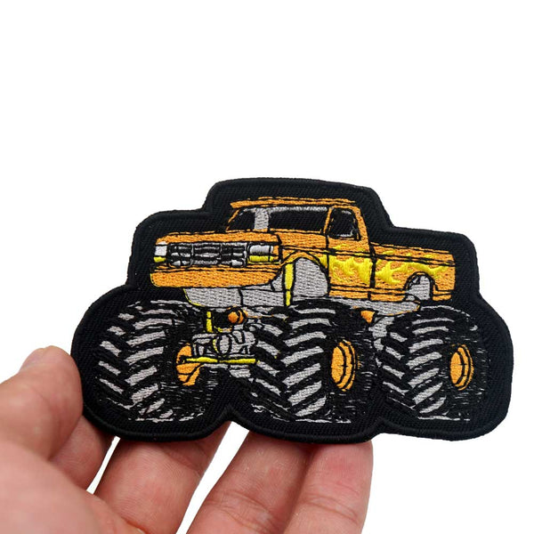 Monster Truck 'Orange | Blazing Fire' Embroidered Velcro Patch