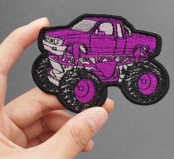 Monster Truck 'Purple' Embroidered Patch