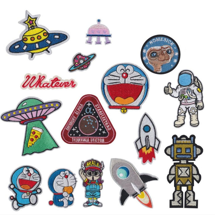 Cute Colored UFO Embroidered Patch