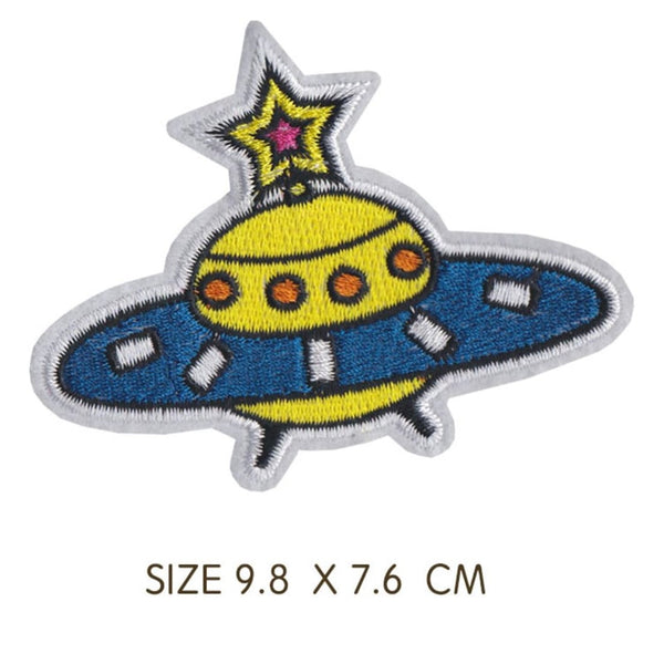 Cute Colored UFO Embroidered Patch