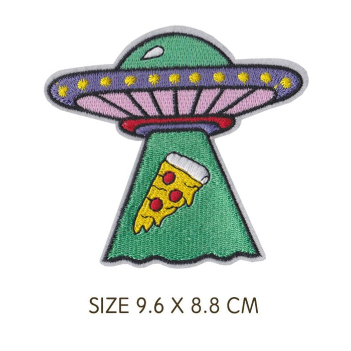 UFO 'Pizza Abduction' Embroidered Patch