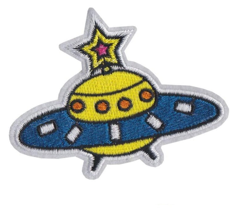 Cute Colored UFO Embroidered Patch