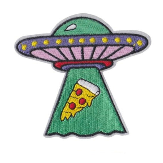 UFO 'Pizza Abduction' Embroidered Patch