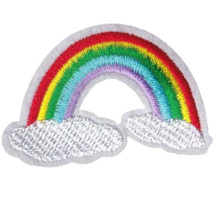 Cute Rainbow In The Clouds Embroidered Patch