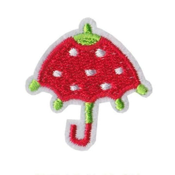 Cute Strawberry Umbrella Embroidered Patch
