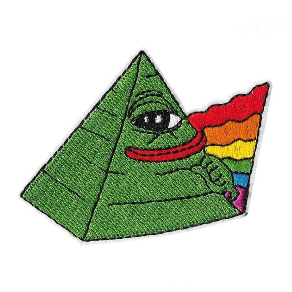 Pepe The Frog 'Illuminati Pyramid | Pride Flag' Embroidered Patch