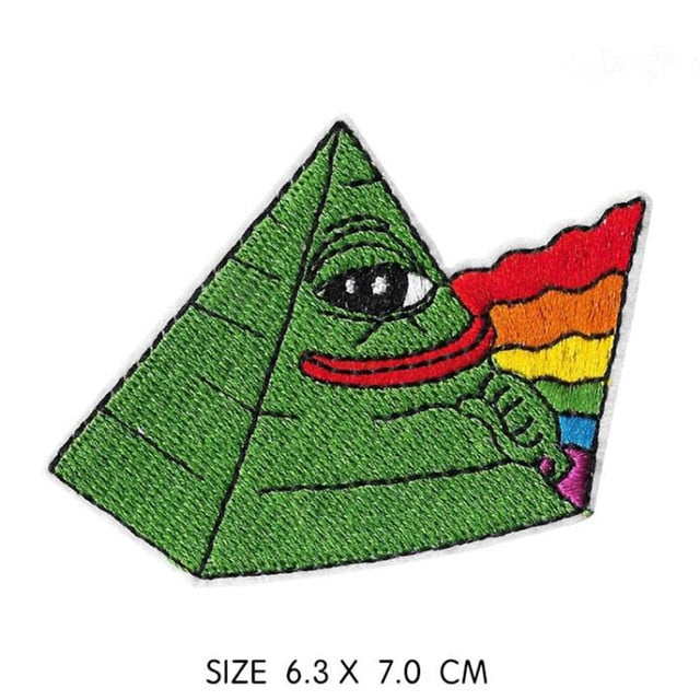 Pepe The Frog 'Illuminati Pyramid | Pride Flag' Embroidered Patch