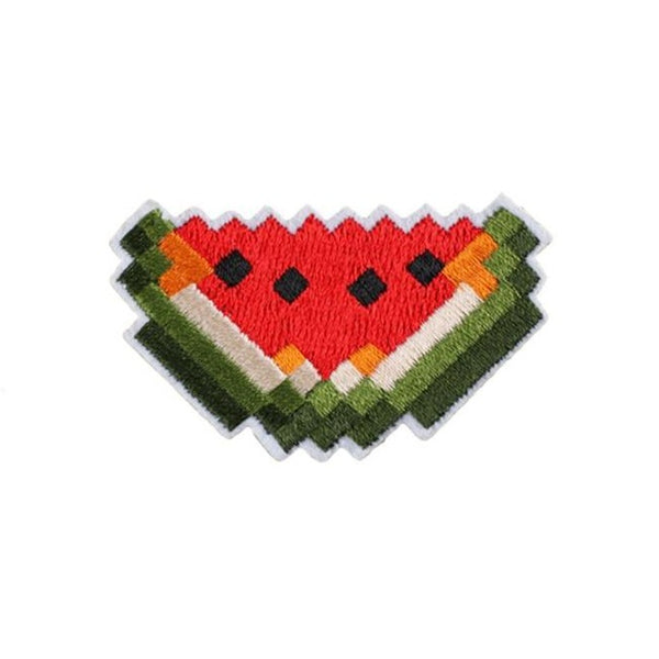 Sliced Watermelon Pixel Embroidered Patch