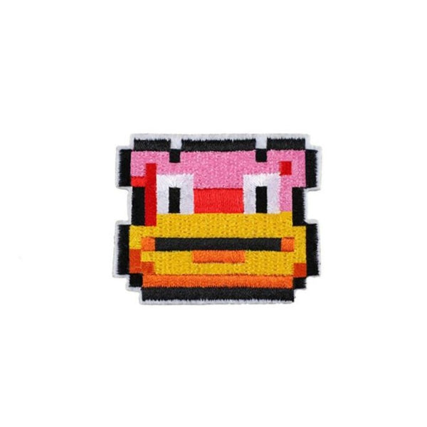 Colored Frog 'Head Pixel' Embroidered Patch