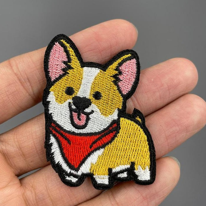 Dog 'Corgi | Red Scarf 1.0' Embroidered Patch