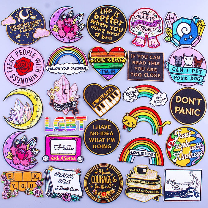 Cute Rainbow Embroidered Patch