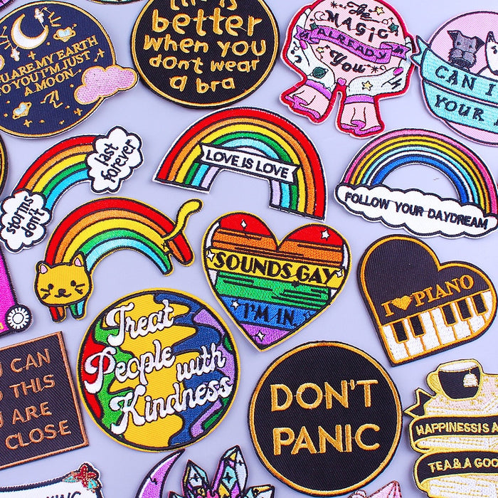 Rainbow Heart 'Sounds Gay, I'm In' Embroidered Patch