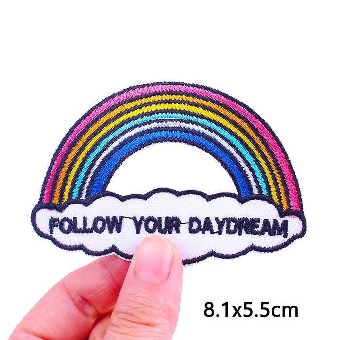 Rainbow 'Follow Your Daydream' Embroidered Patch