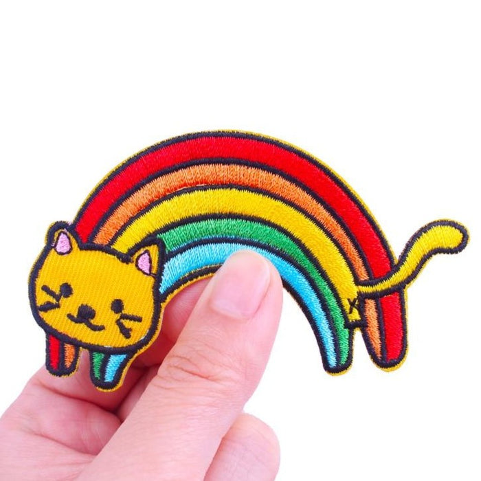 Cute Rainbow Cat Embroidered Patch